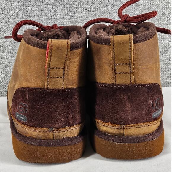 UGG YOUTH NEUMEL II BROWN WATERPROOF PLUSH MID-TOP CHUKKA BOOTS US SIZE 3 - Picture 5 of 11